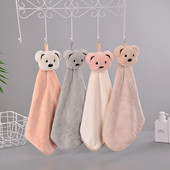 Cartoon Bear kéztörlő szuper nedvszívó korall bársony mikroszálas puha arctörölközők lógó design konyhai fürdőszoba frottír törölközők