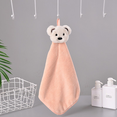Cartoon Bear kéztörlő szuper nedvszívó korall bársony mikroszálas puha arctörölközők lógó design konyhai fürdőszoba frottír törölközők
