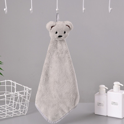 Cartoon Bear kéztörlő szuper nedvszívó korall bársony mikroszálas puha arctörölközők lógó design konyhai fürdőszoba frottír törölközők