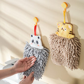 Rajzfilm Animal Zsenille Kéztörlő Aranyos Tigris Nyúl Panda Bőrbarát Nedvszívó plüss Kendő otthonra Falra szerelhető