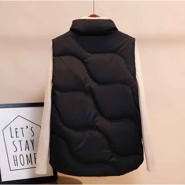 Vestă casual cu guler înalt pentru femei