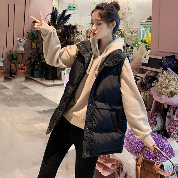 Vestă de zi cu zi pentru femei cu guler înalt și buzunar