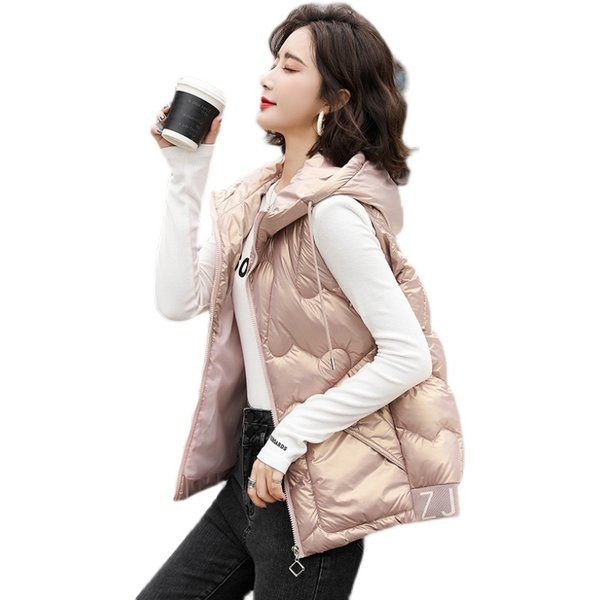 Női mellény kapucnival és fűzős különböző színekben