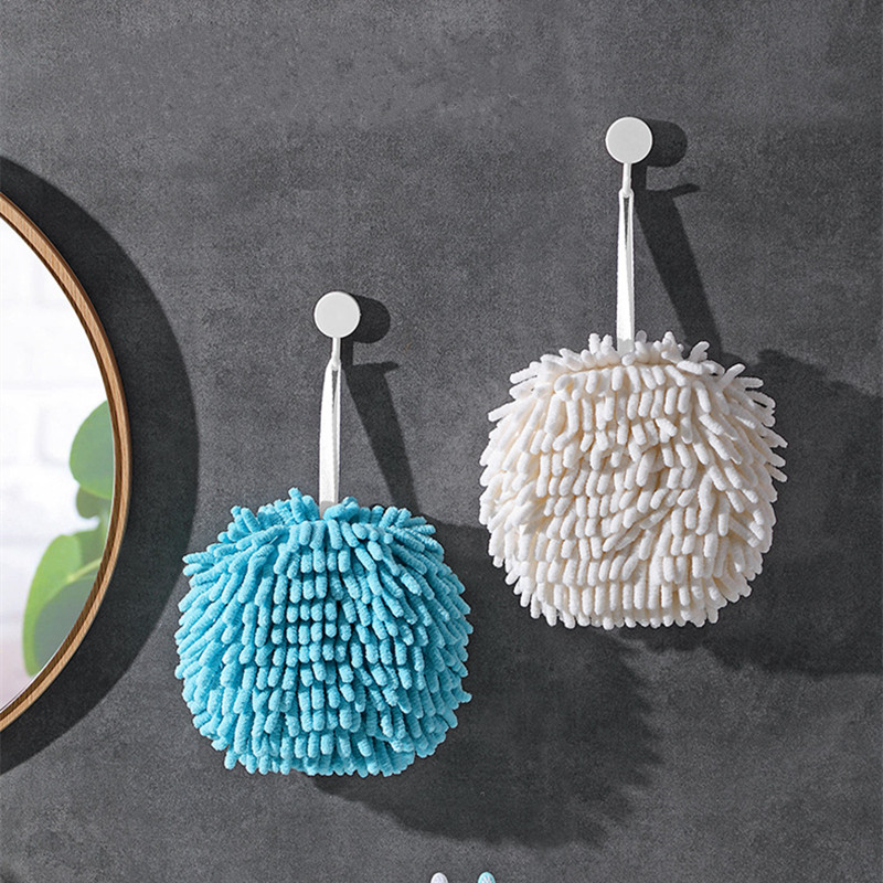 Animale din desene animate șterge prosop de mână chenille moale microfibră prosoape agățate cârpă rotundă absorbantă pentru accesorii de baie de acasă