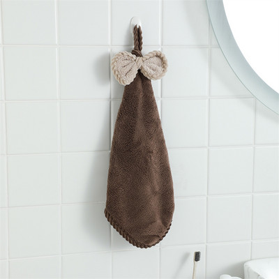 Minkšti rankšluosčiai Koralų aksomo Bowknot Vonios Sutirštinto Mikropluošto Rankšluosčiai Sugeriantys Valymo Šluostės Namų Virtuvės Šluostės Indų šluostės