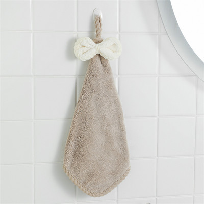 Minkšti rankšluosčiai Koralų aksomo Bowknot Vonios Sutirštinto Mikropluošto Rankšluosčiai Sugeriantys Valymo Šluostės Namų Virtuvės Šluostės Indų šluostės