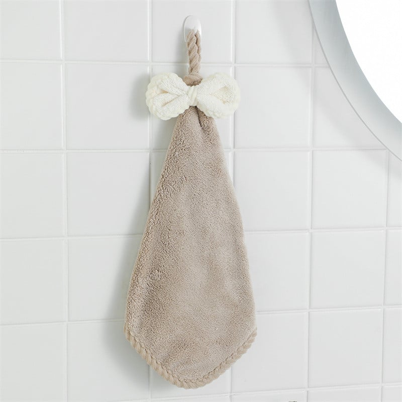 Minkšti rankšluosčiai Koralų aksomo Bowknot Vonios Sutirštinto Mikropluošto Rankšluosčiai Sugeriantys Valymo Šluostės Namų Virtuvės Šluostės Indų šluostės