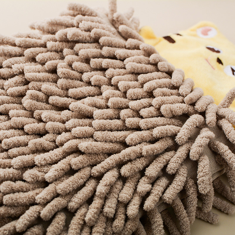 Prosop de mână din chenille cu animale din desene animate Prosoape portabile din microfibră, moale, cu uscare rapidă, cu bucle de suspendare Prosop de bucătărie pentru baie de acasă