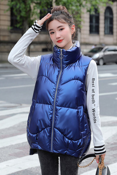 Női mindennapi sportmellény cipzárral és zsebbel