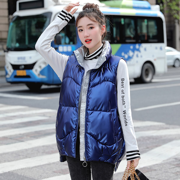 Női mindennapi sportmellény cipzárral és zsebbel