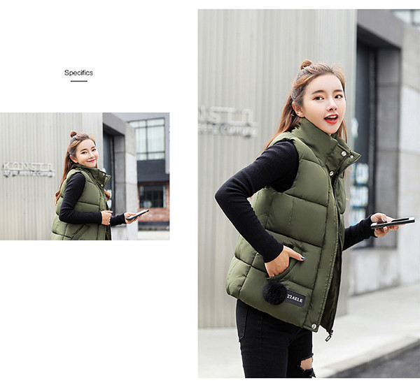 Vesta scurta de dama cu buzunar si fermoar