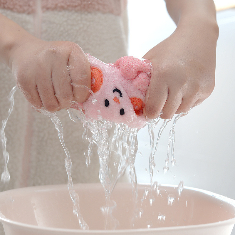 Ručnik za ruke s crtanim životinjama Meki koraljni baršun Upijajuće maramice Krpa Udobni ručnici ugodni za kožu Kupaonski kuhinjski pribor