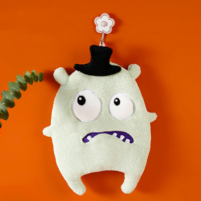 Aranyos állattörlő kéztörlő 4 színű rajzfilm korall bársony hímzés dekoráció otthoni konyhához fürdőszobai nedvszívó frottír törölközők