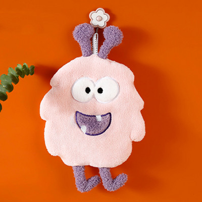 Aranyos állattörlő kéztörlő 4 színű rajzfilm korall bársony hímzés dekoráció otthoni konyhához fürdőszobai nedvszívó frottír törölközők