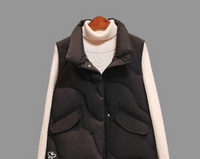 Vesta de dama model nou cu guler inalt si inchidere cu fermoar si nasturi