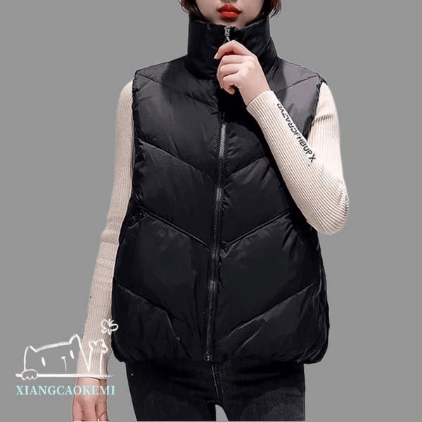 Moteriška liemenė aukšta apykakle – dviejų spalvų