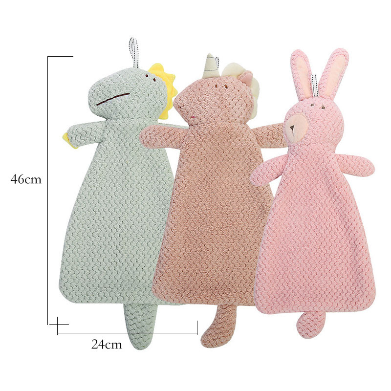 Japán korall bársony kéztörlő aranyos rajzfilm szuper nedvszívó, gyorsan száradó konyhai mosogatórongy a gyerekek imádják a frottír törölközőket