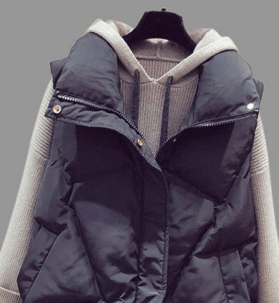 Vesta de toamna de dama cu guler inalt