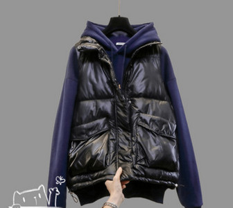 Vesta de dama toamna-iarna cu guler inalt si buzunar