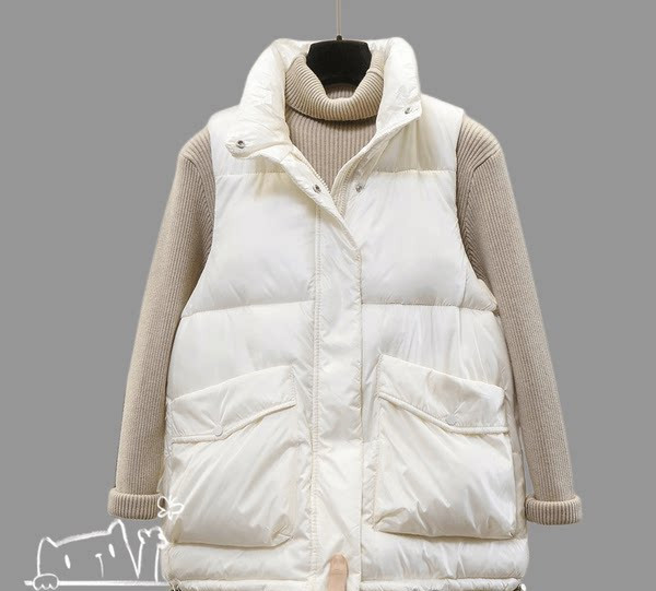 Vesta de dama toamna-iarna cu guler inalt si buzunar