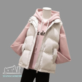 Vienspalvė moteriška liemenė su užtrauktuku ir kišene