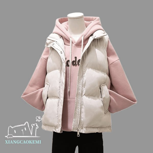 Vienspalvė moteriška liemenė su užtrauktuku ir kišene