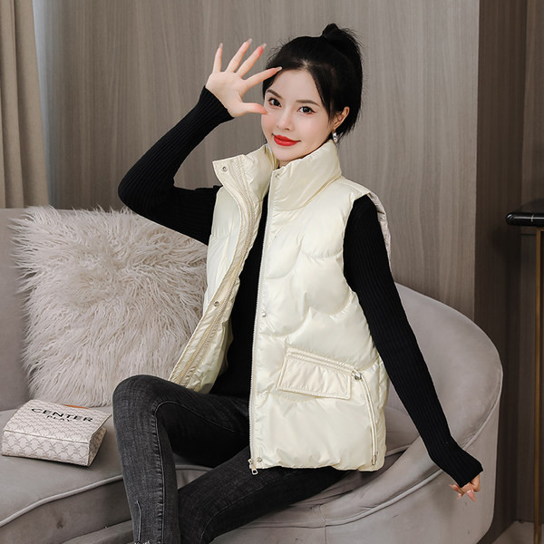 Ležeran ženski prsluk - sa džepom i patentnim zatvaračem