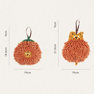 Prosop de mână tigru cu animale din desene animate Chenille îngroșat 3 secunde Batista absorbantă Baie Gadget pentru curățarea bucătăriei Prosoape pentru bebeluși