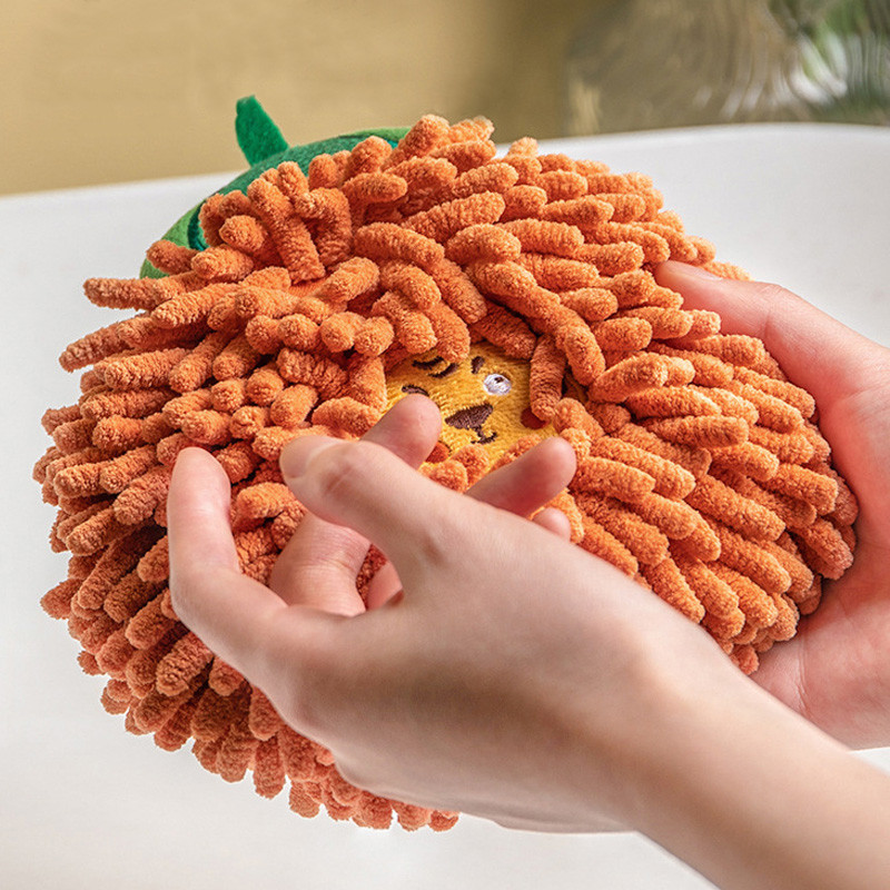 Prosop de mână tigru cu animale din desene animate Chenille îngroșat 3 secunde Batista absorbantă Baie Gadget pentru curățarea bucătăriei Prosoape pentru bebeluși