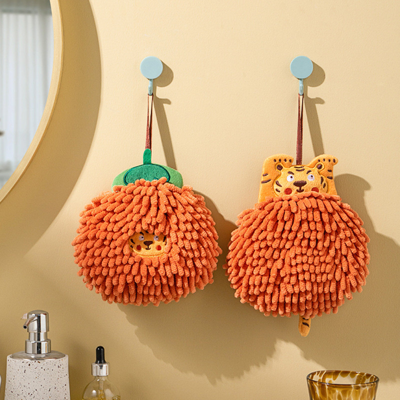 Prosop de mână tigru cu animale din desene animate Chenille îngroșat 3 secunde Batista absorbantă Baie Gadget pentru curățarea bucătăriei Prosoape pentru bebeluși