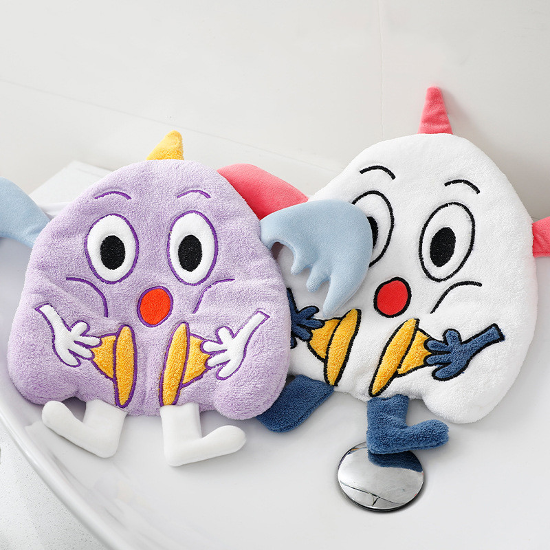 Ručnik za ruke s crtanim životinjama Visokokvalitetni rupčić od koraljnog baršuna mekani na dodir za djecu Kuhinja Kupaonski dodaci Prozračni