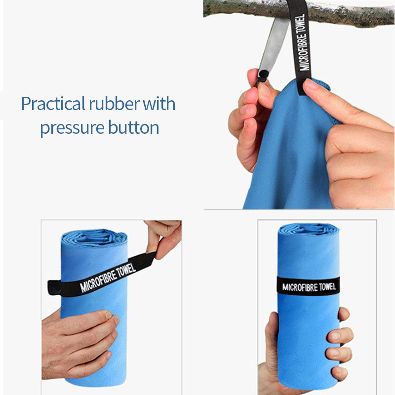 Prosoape cu uscare rapidă din fibre superfine Prosop de plajă solid Prosop sport din microfibră Portabil absorbant Fără lână fără nisip