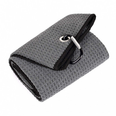 Golfo minkštas sugeriantis rankšluostis aukščiausios kokybės mikropluošto audinio vaflių raštas su sunkiu karabinu valo lazdos kamuoliukus