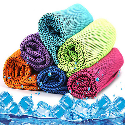 Ανδρικά και Γυναικεία Γυμναστήριο Sport Towel Club Yoga Κολύμβηση Κρύο Πανί Μικροϊνών Στιγμιαίο δροσερό Πετσέτες προσώπου με πάγο Γρήγορο στέγνωμα ιδρώτας