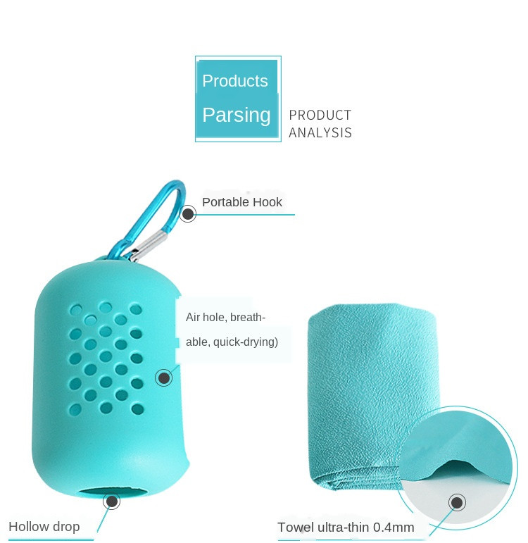 Πετσέτα από μικροΐνες με ψύξη γρήγορου στεγνώματος Άμεση ανακούφιση Αθλητισμός Φορητό Γυμναστήριο Yoga Pilates Τρέξιμο για πετσέτες ταξιδιού Τσάντα σιλικόνης
