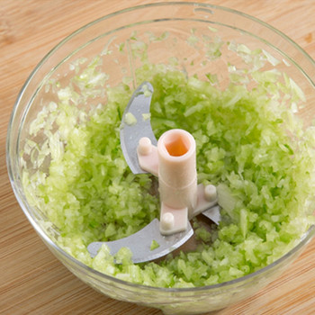 Мини ръчен чопър за храна Малък ръчен кухненски робот Най-новата преса за месомелачка с 3 остриета за чесън, плодове, месо, дропшиппинг