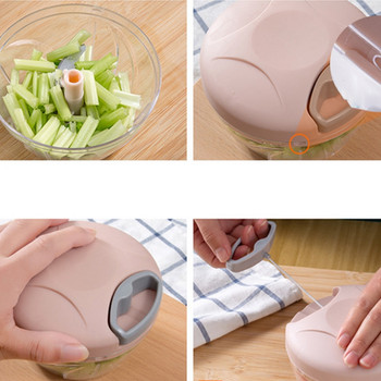Мини ръчен чопър за храна Малък ръчен кухненски робот Най-новата преса за месомелачка с 3 остриета за чесън, плодове, месо, дропшиппинг
