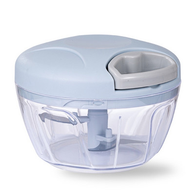 Minimalus rankinis maisto smulkintuvas Mažas rankinis virtuvės kombainas Naujausias 3 peiliukų smulkintuvas česnakams, vaisiams ir mėsai