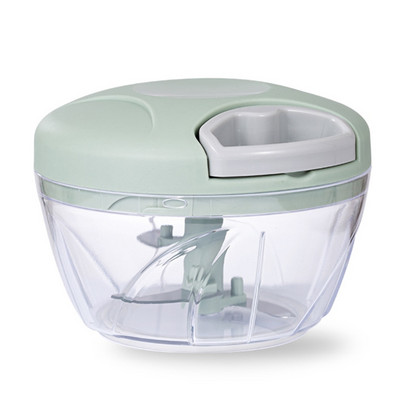 Minimalus rankinis maisto smulkintuvas Mažas rankinis virtuvės kombainas Naujausias 3 peiliukų smulkintuvas česnakams, vaisiams ir mėsai