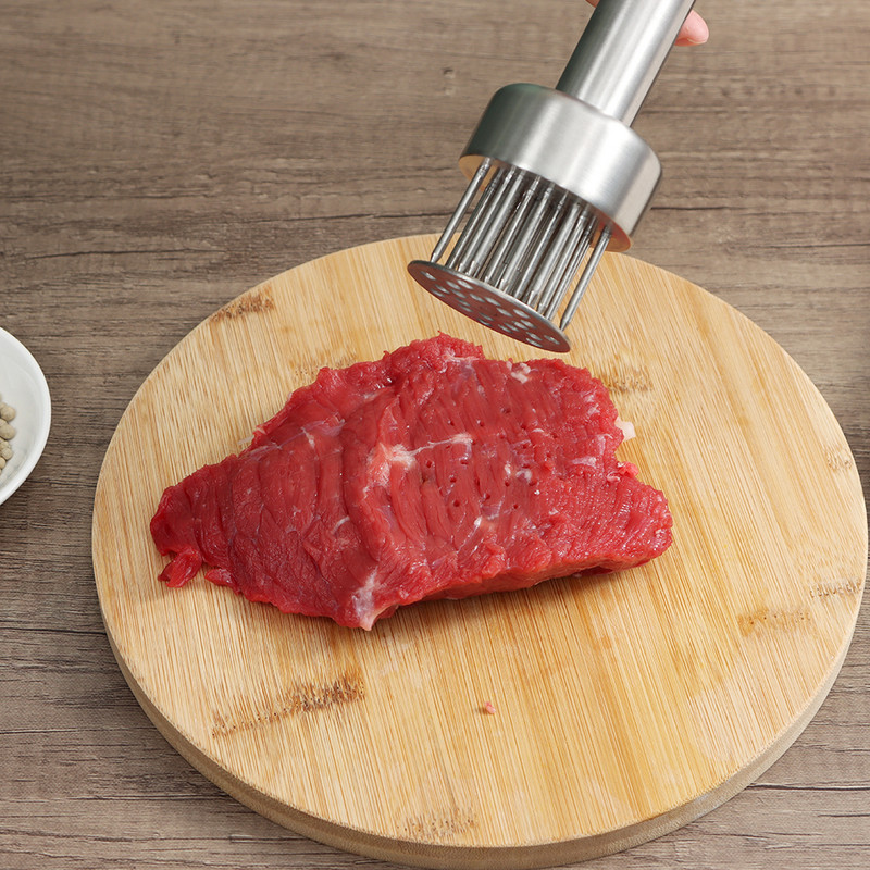 Unelte de gătit de bucătărie Instrument de frângere a cărnii Unelte de măcinat Gadgets Ciocan de friptură din oțel inoxidabil Acul de ciocan de cotlet de porc de uz casnic în vrac