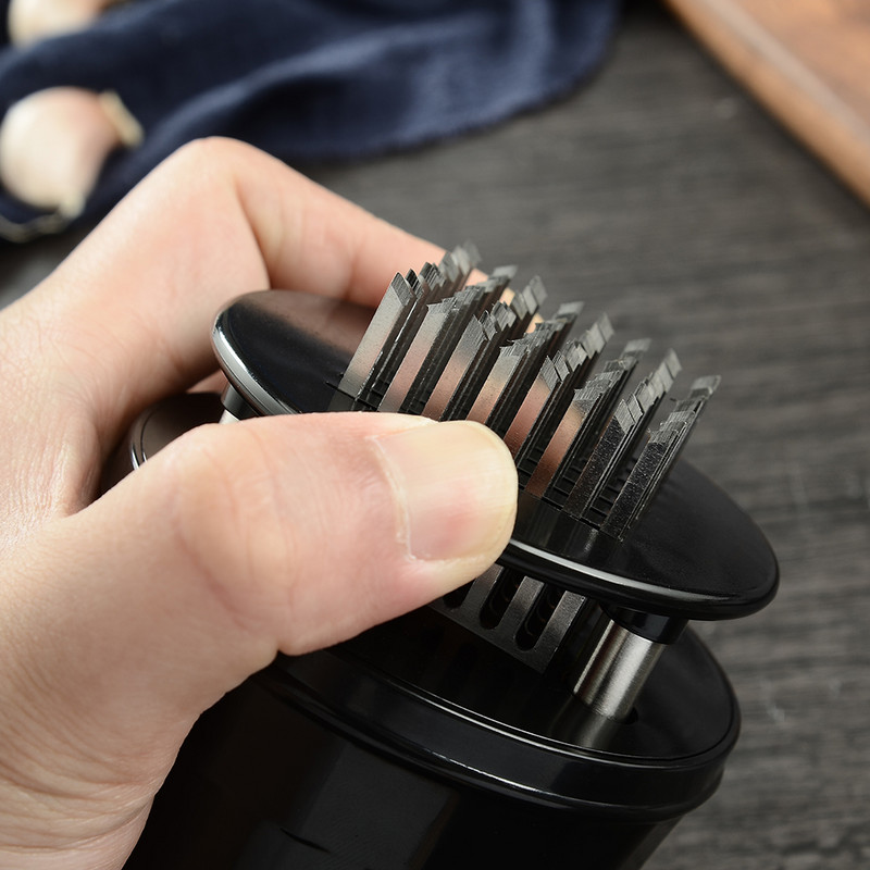 Ac profesional pentru fragezirea cărnii cu lamă din oțel inoxidabil 56, instrument de gătit, ciocan de carne fraged pentru friptură de vită