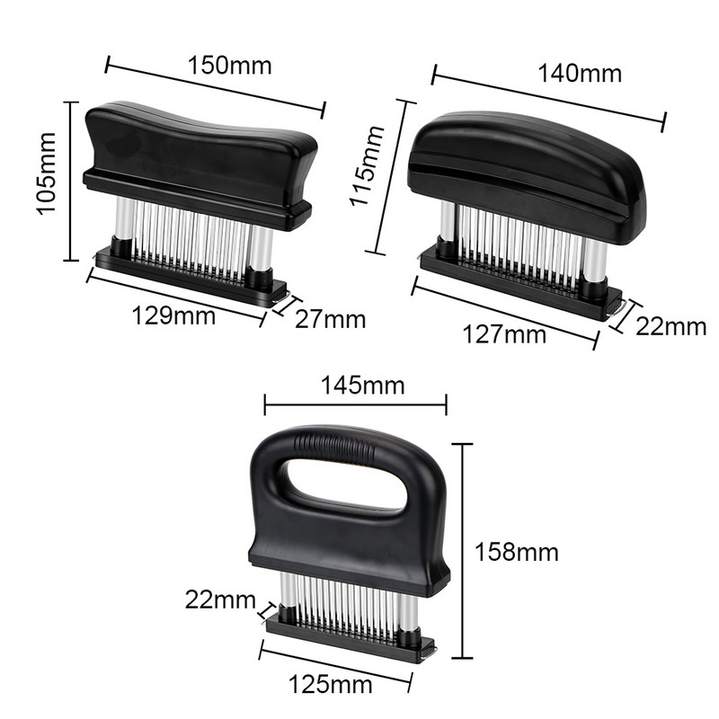 Nerūdijančio plieno mėsos minkštiklis 48 peiliukai adatiniai kepimo įrankiai Minkšti mėsos plaktukai virtuvės įrankiai jautienos kepsniams