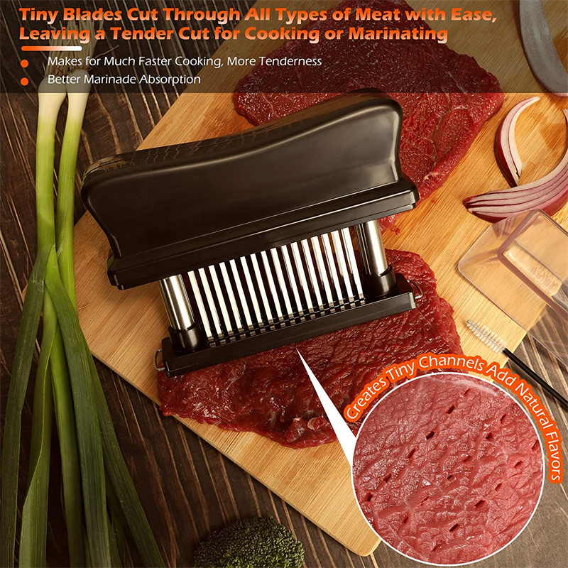 48 ašmenų adatų mėsos minkštiklis nerūdijančio plieno peilis mėsa beaf kepsnys plaktukas Mėsos minkštiklis plaktukas, plaktukas, kepimo įrankiai