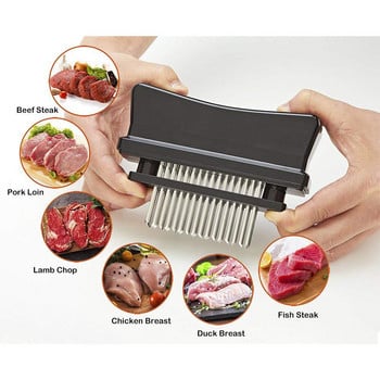 48 Blades Needle Meat Tenderizer Μαχαίρι από ανοξείδωτο χάλυβα Meat Beaf Steak Mallet Meat Tenderizer Hammer Pounder Cooking Tools