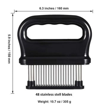 48 Blades Needle Meat Tenderizer από ανοξείδωτο ατσάλι Ανθεκτικό κρέας μοσχαρίσιο μπριζόλα Μπύρα κρέας βελόνας βελόνας αξεσουάρ κουζίνας