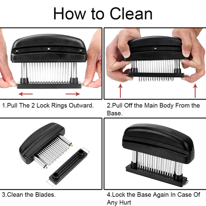 48 Penge tű Rozsdamentes acél húskalapács Húspuhító Pályázat marha steak főzőeszközökhöz Konyhai eszközök