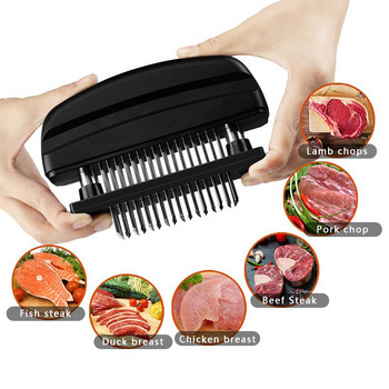 48 Blades Needle Meat Tenderizer από ανοξείδωτο ατσάλι Μαχαίρι Beaf Steak Mallet Meat Tenderizer Hammer Pounder Εργαλεία μαγειρέματος κουζίνας