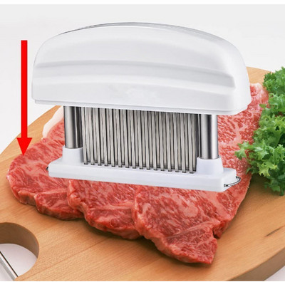 Rozsdamentes acél húspuhító 48 tűpengék a pulykahúshoz Beaf steak borjúkalapács konyhai főzőeszközök