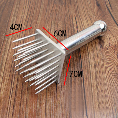 Greitas minkštiklis palaidų kepsnių virtuvės įrankis nerūdijančio plieno kiaulienos pilvo oda Traški rankinis įrankis Skylė Plaktukas Adata Smailia adata