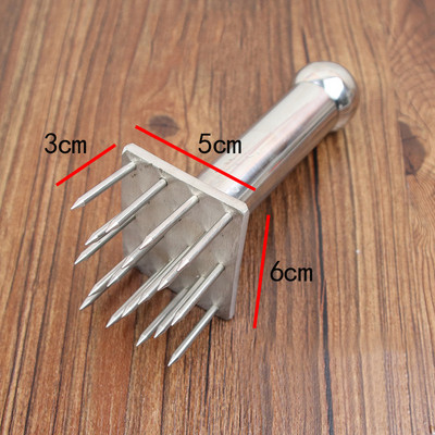 Greitas minkštiklis palaidų kepsnių virtuvės įrankis nerūdijančio plieno kiaulienos pilvo oda Traški rankinis įrankis Skylė Plaktukas Adata Smailia adata